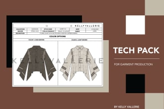 produce professional fashion tech packs