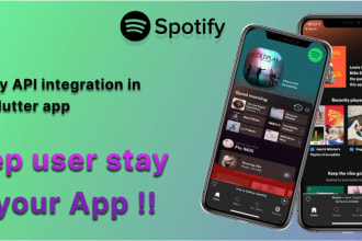 add spotify API flutter music app IOS android integration
