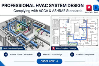 design hvac systems and drawings as per acca and ashrae