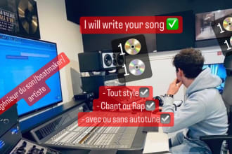 write and record a professionally french song