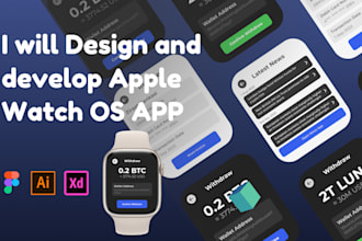 design UI UX and develop apps for watchos