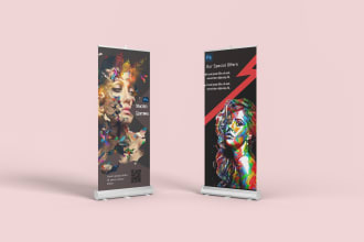 design unique roll up, retractable banner or standee within 24 hours