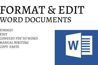 type, format and redesign word document
