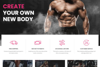 develop a gym, workout website or personal trainer website