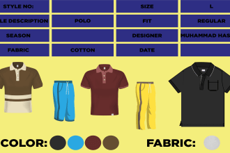 do fashion clothing apparel tech pack for commercial use