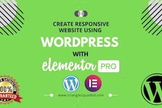 create wordpress website with elementor pro