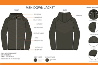 create fashion tech pack for manufacturing