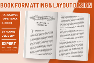 do ebook formatting kindle or paperback book for KDP layout design