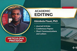 technically edit and proofread your academic paper