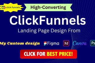 create landing page using clickfunnel and unbounce