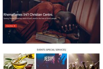 do your church website design, plumbing website and hvac website
