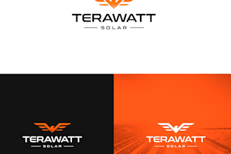 design modern solar penel logo