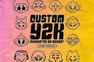 design custom y2k character for your streetwear brand