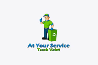design  original dynamic nice valet waste logo design service