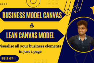 create a startup business model canvas and lean canvas model