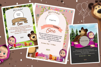 design customized invitation cards as my clients desire
