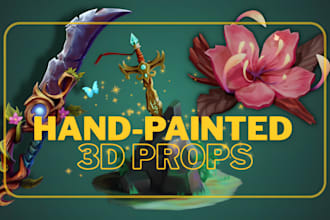 create 3d handpainted props for game