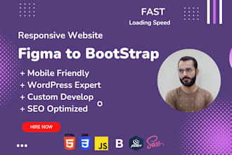 convert figma to html, figma to bootstrap, figma to wordpress responsive design