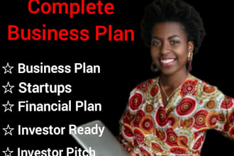 write detailed sba, loan, investor ready, startup  business plan, financial plan