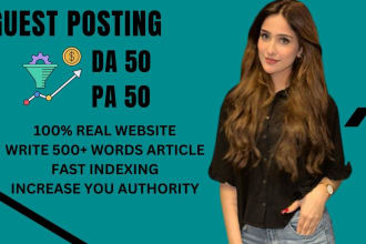 do permanent SEO guest posts on real high da websites through blogger outreach