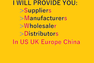 find suppliers manufacturer  US asia europe