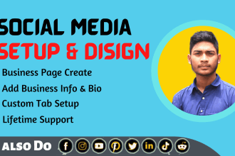 create, optimize and setup facebook business page and all social media pages