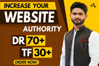 increase domain rating DR 70 plus and increase tf 30
