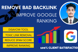 remove bad backlinks and toxic link removal to reduce moz spam score