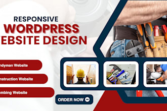 design handyman website, plumbing website, construction website