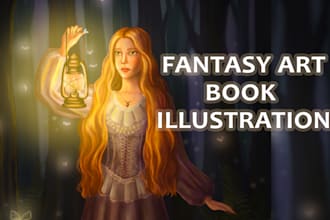create fantasy book illustrations and digital art in photoshop