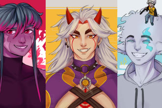 draw a fanart, anime and desing character for you