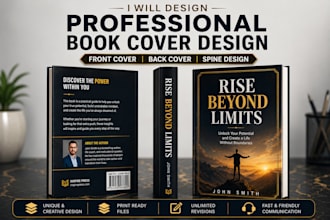 create minimalist book cover or 3d mockup design in photoshop