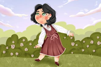 draw children book illustrations and book cover illustration