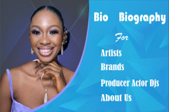 write your flawless artists bio or musician biography today