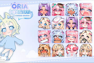 draw you a cute twitch custom chibie emote