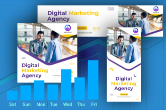 design banner ads for google, social media, website, header design, and flayers