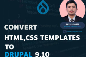 convert HTML pages into drupal 11