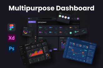 design dashboard, admin panel, saas wireframe UI UX in figma or xd