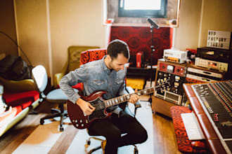 record electric guitars for your song
