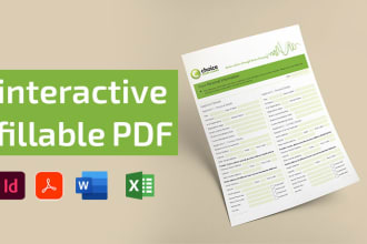 professional editable interactive PDF form in adobe acrobat
