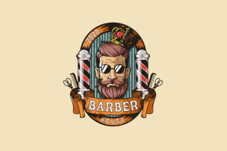 professionally design barber shop logo