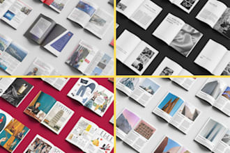 service catalog, magazine, newsletter, page layout design