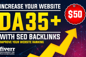increase domain authority moz da 35 with high quality backlinks