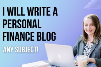 write engaging personal finance articles and blog posts