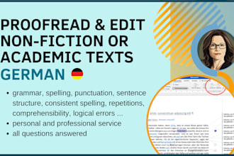 proofread and edit german nonfiction or academic texts