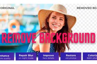 remove background, enhance, colorize and restore photos