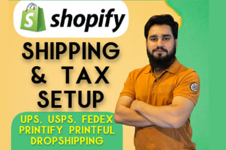 do shopify shipping settings and shopify tax set up