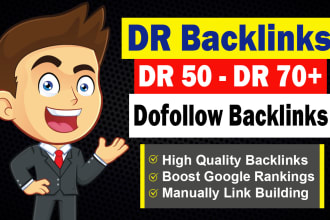 do high quality DR up to 90 SEO dofollow backlinks