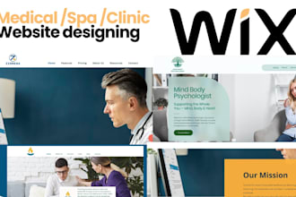 design wix medical websites alongwith copywriting