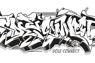 create a dope graffiti stickers for street art and canvas
